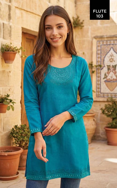 Rangmaya flute short top wholesale kurtis in udaipur